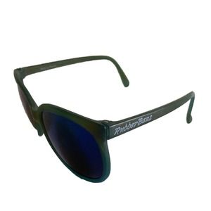 Vintage 1980s Rubber Banz Sunglasses Made in France Dark Green Shades Cruise
